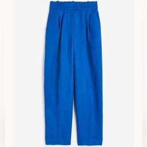 H&M Linen Blend Pleated Trouser Pants